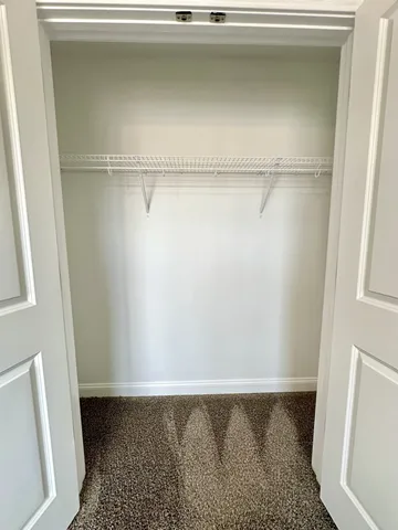 a close view of walk in closet
