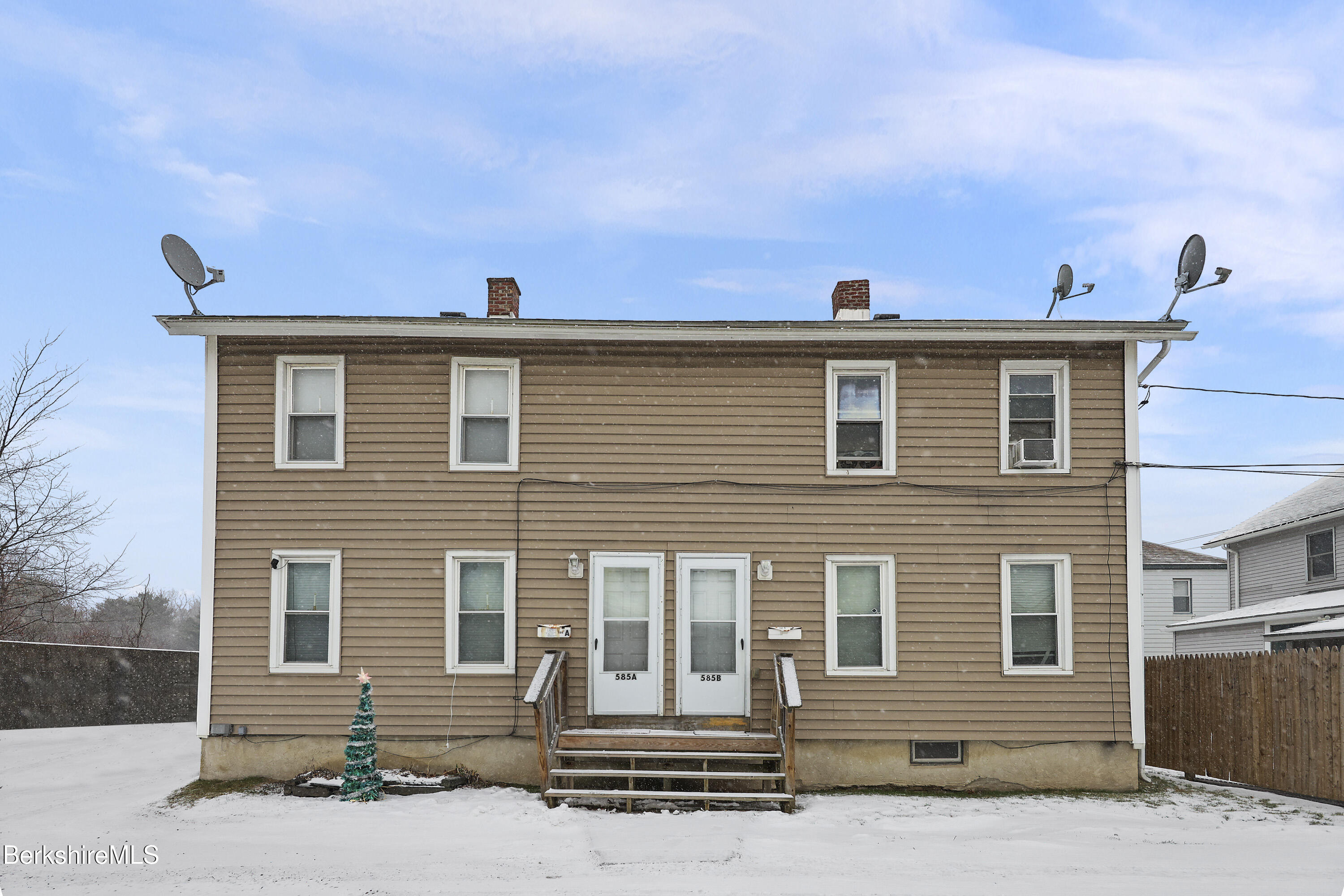 a front view of a house