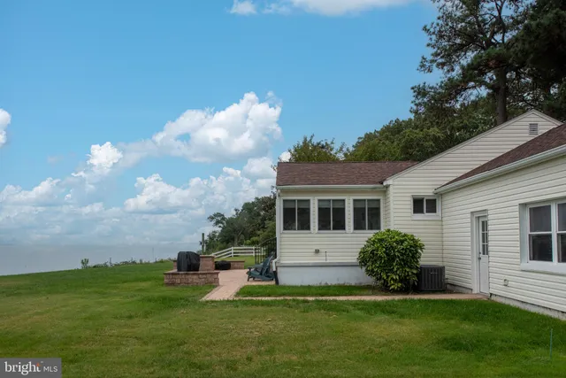 a view of a swimming pool with an outdoor space