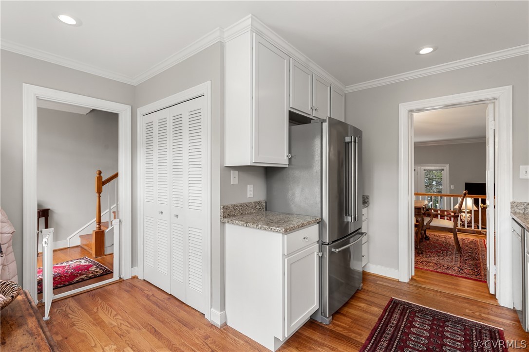 300 North Ridge Road, Unit 33 Henrico, VA 23229 - Photo 19 of 40 a kitchen with stainless steel appliances granite countertop a refrigerator and a sink