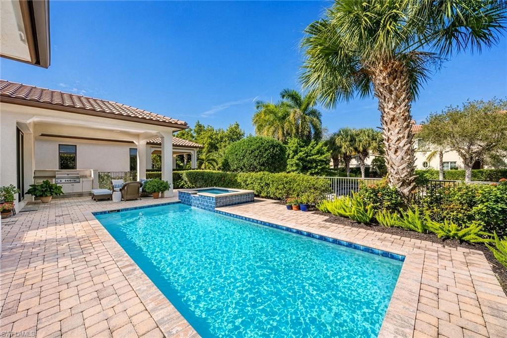 a view of swimming pool with garden
