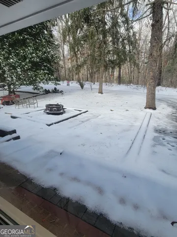 a view of road with trees