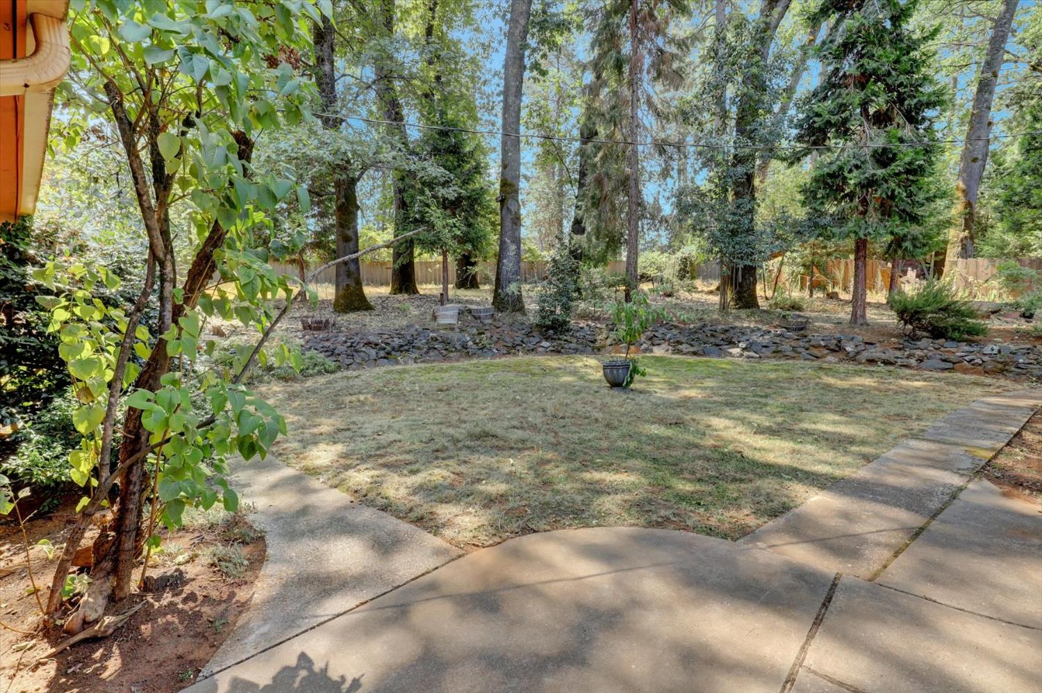 10124 South Ponderosa Way Rough and Ready, CA 95975 - Photo 52 of 63 a backyard of a house with lots of green space
