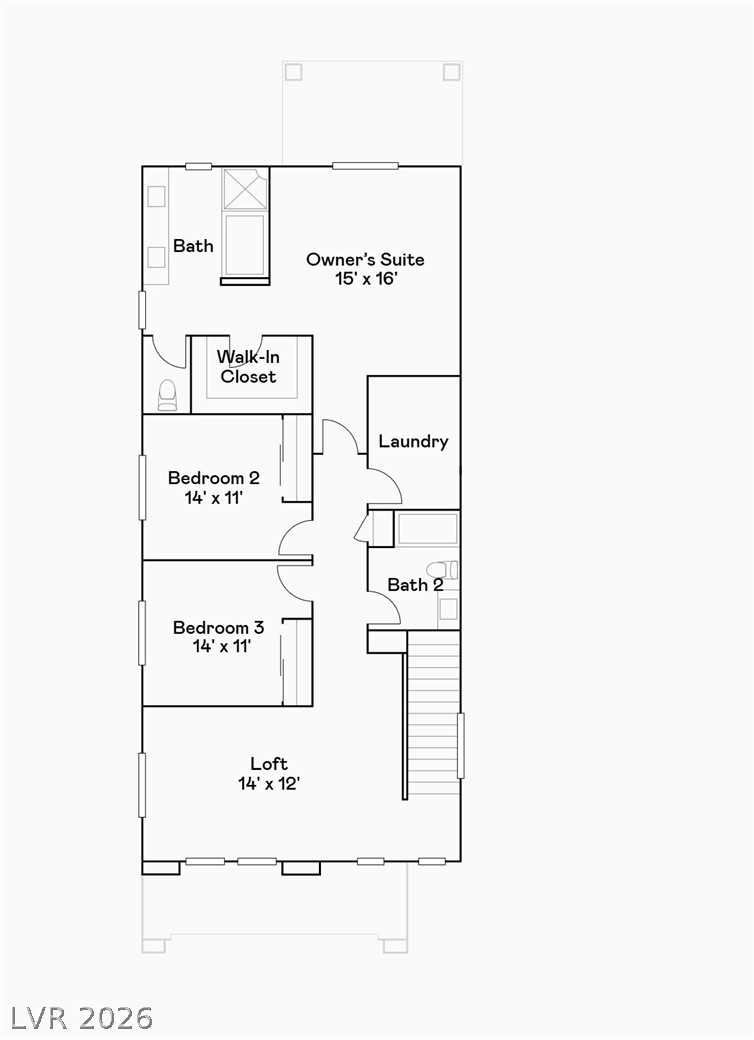 1731 Strada Nathan Henderson, NV 89011 - Photo 3 of 3 Floor plan showcasing a thoughtfully arranged layout with a primary suite, two additional bedrooms, and a versatile loft.