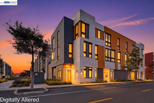 a front view of a building