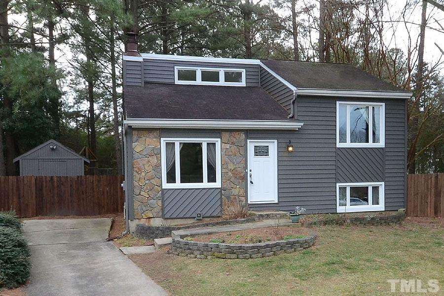 2401 Boothbay Court Raleigh, NC 27613 - Photo 1 of 21 Contemporary home at end of cul-de-sac, new siding, windows and gutters, with stone front feature give this home an appealing modern approach