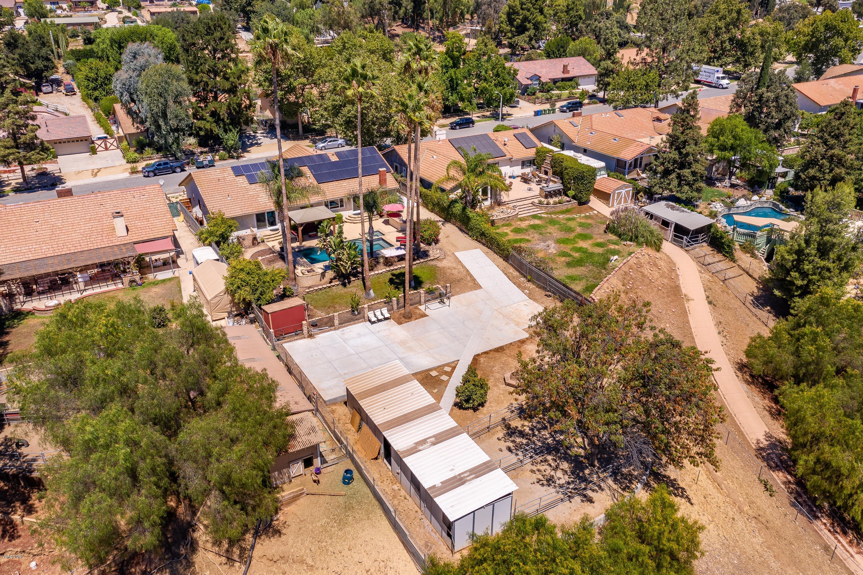 1242 Rambling Road Simi Valley, CA 93065 - Photo 65 of 81 an aerial view of residential houses with outdoor space