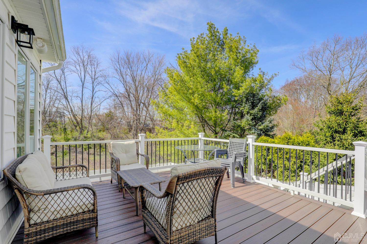 33 Edinburg Circle Old Bridge, NJ 07747 - Photo 36 of 51 a view of a roof deck with wooden floor and fence