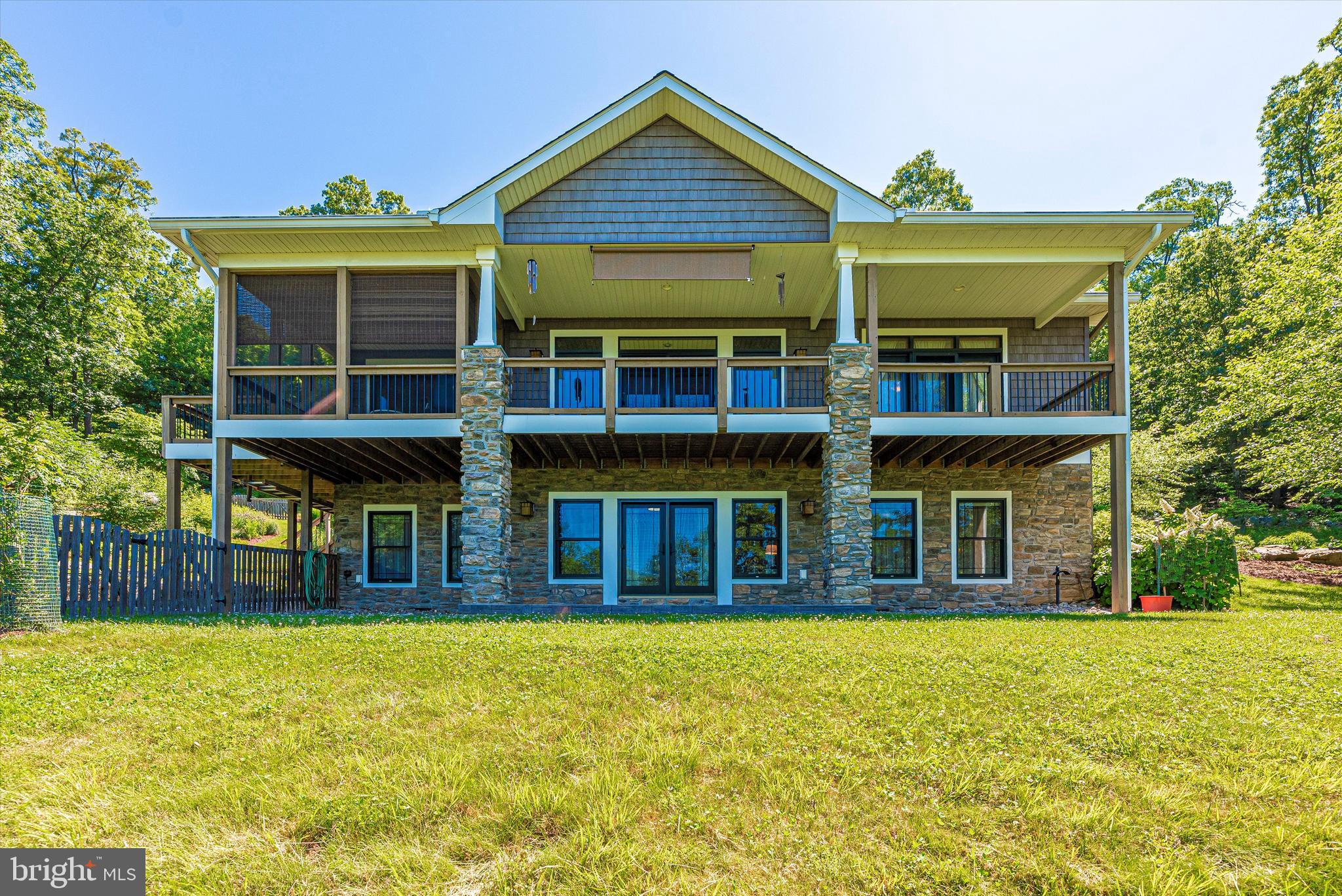 9013 Hawbottom Road Middletown, MD 21769 - Photo 32 of 57 Rear View of Home - Expansive Deck