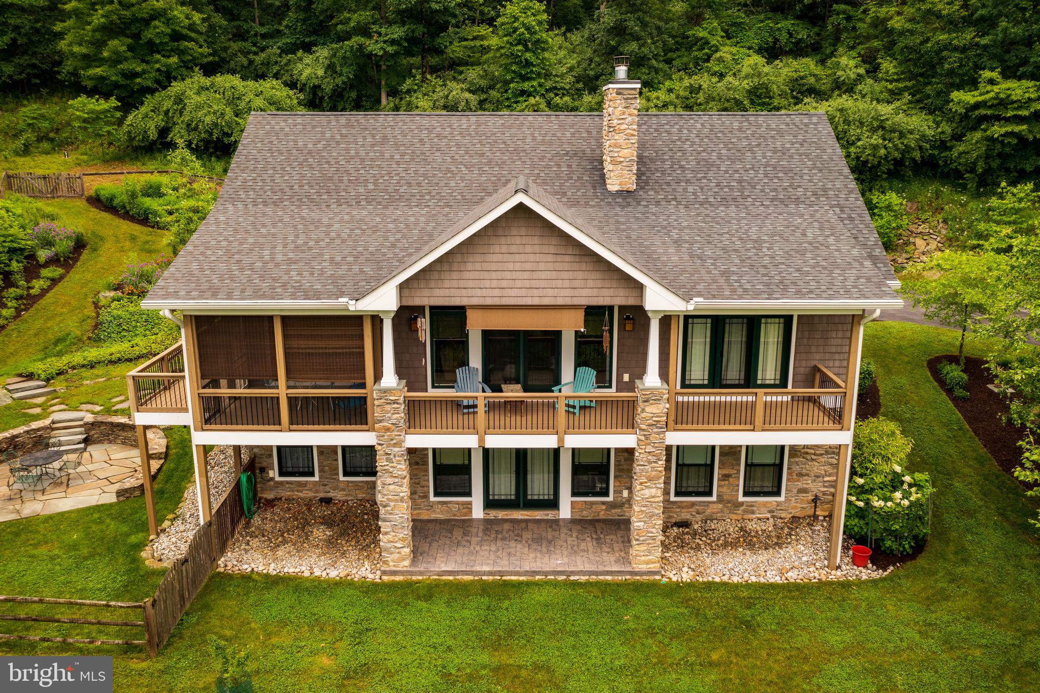 9013 Hawbottom Road Middletown, MD 21769 - Photo 48 of 57 Aerial Views - Rear of Home