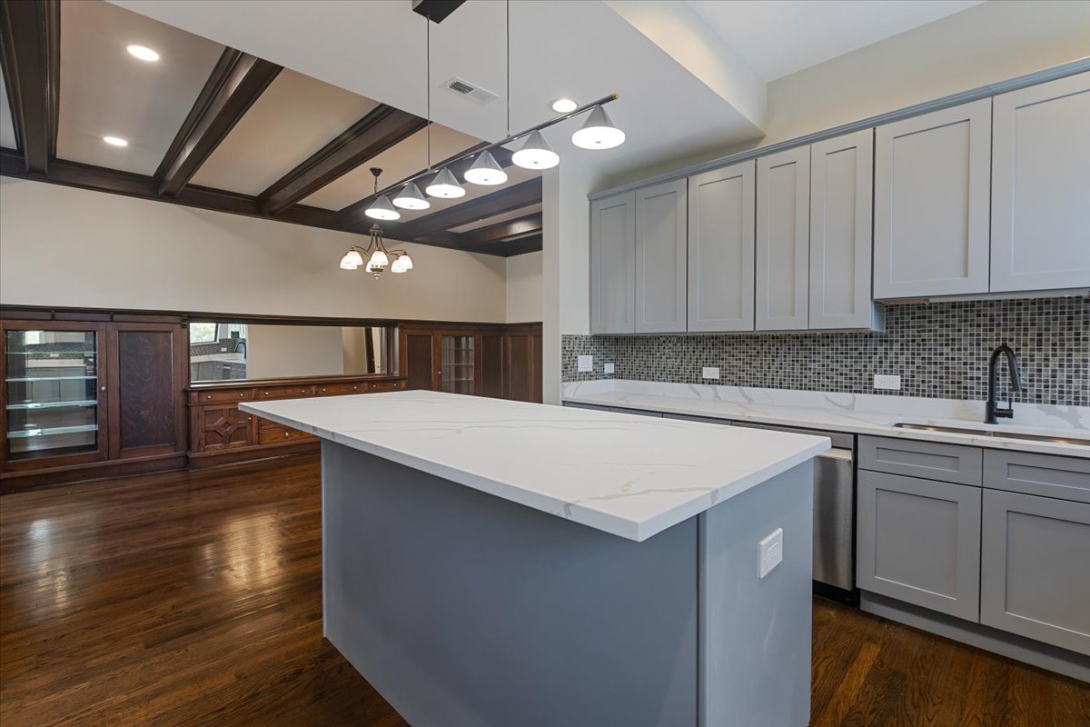 442-444 East 48th Street, Unit 2E Chicago, IL 60615 - Photo 17 of 28 a kitchen with a counter space a sink and cabinets
