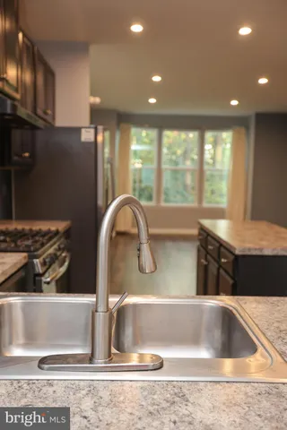 a close view of sink and tap