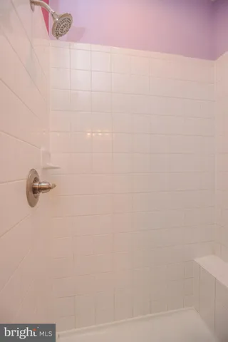 a close up of a shower