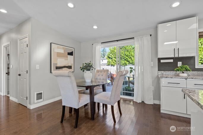 21904 88th Place West Edmonds, WA 98026 - Photo 31 of 40 a view of a dining room with furniture and a large window