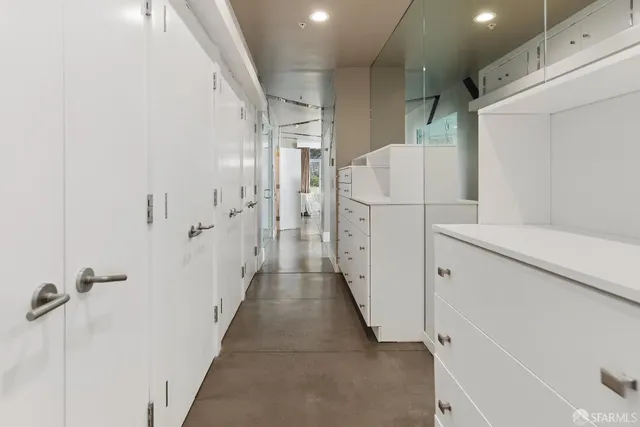 a bathroom with a shower and a tub