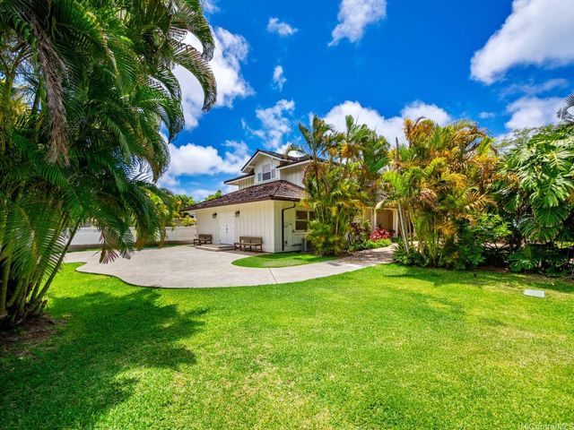 a view of a trees with a big yard