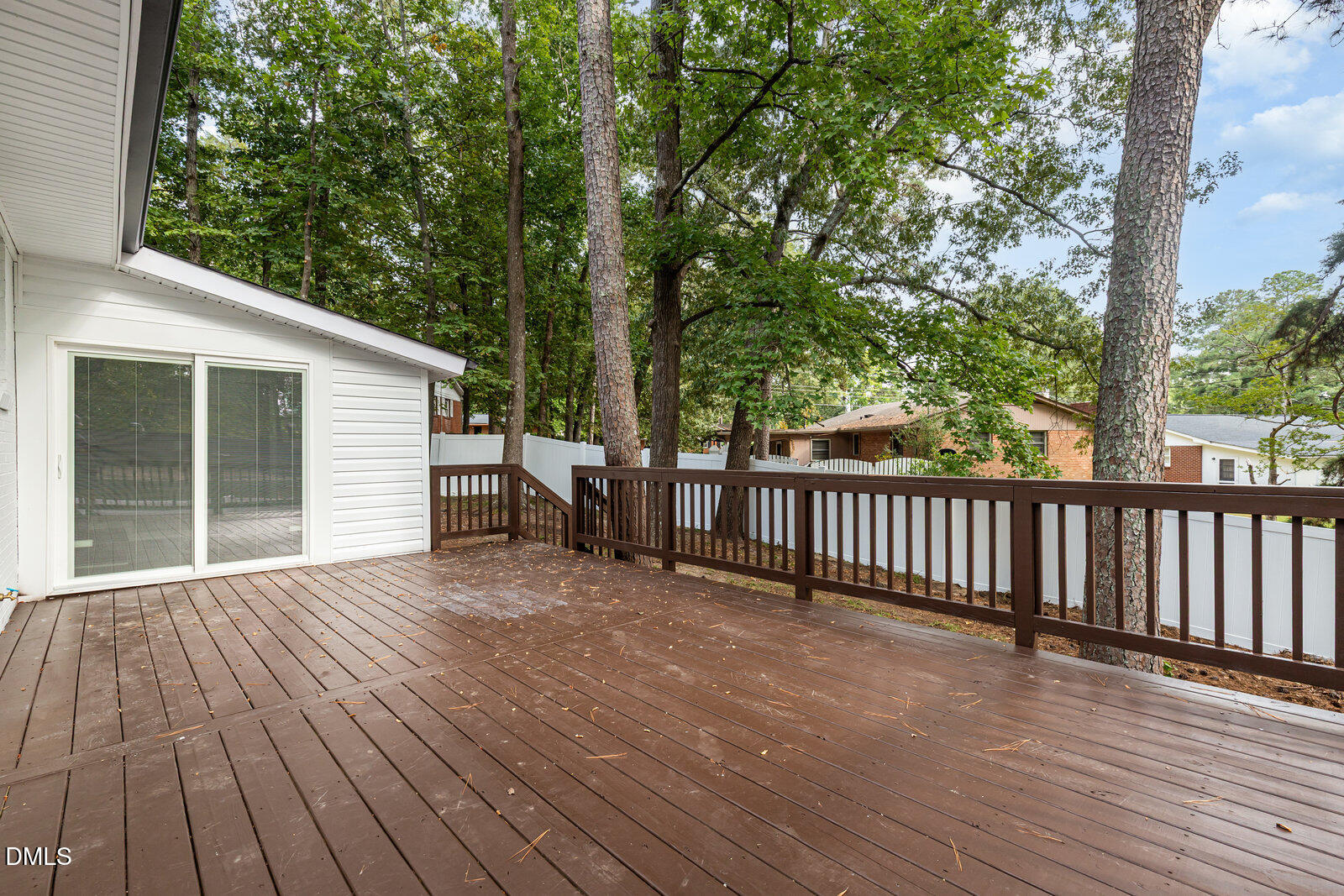 3204 Friar Tuck Road Raleigh, NC 27610 - Photo 20 of 26 a view of backyard with deck and wooden floor