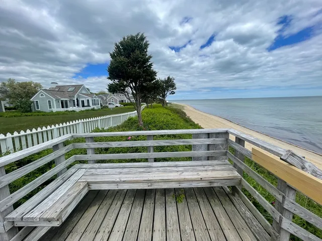 a view of deck with seating area