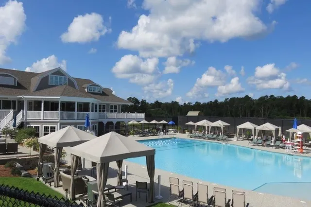 a building view with a garden space
