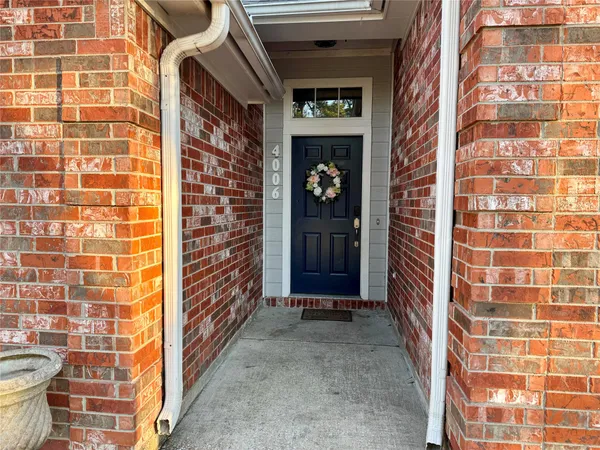 a view of front door of house