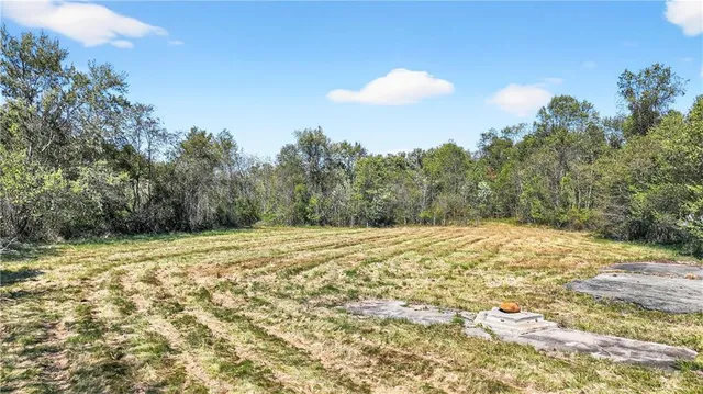 a backyard of a house