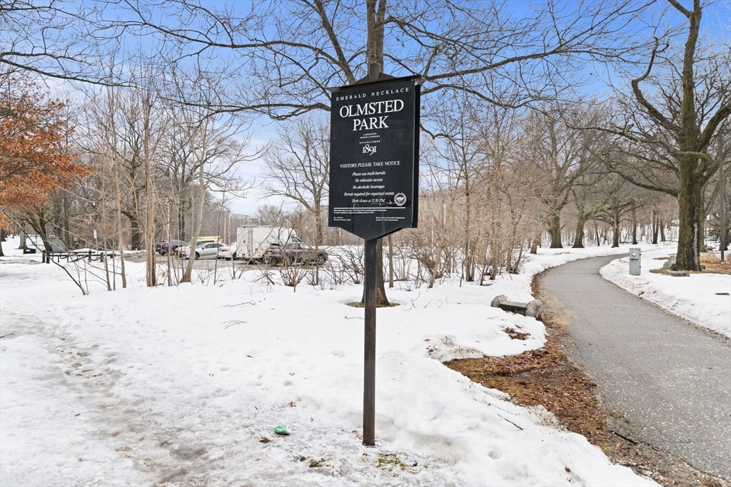 224 Jamaicaway, Unit 5 Boston, MA 02130 - Photo 13 of 15 a view of a park with snow on the road