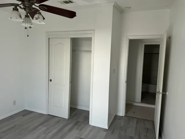 a view of a hardwood & door