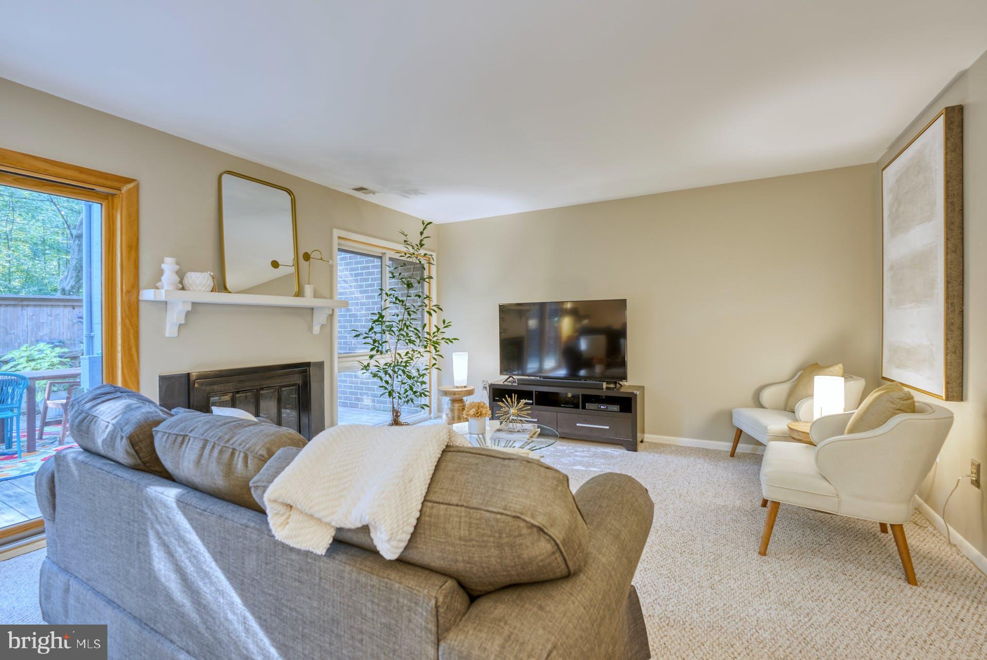 2023 Approach Lane Reston, VA 20191 - Photo 12 of 30 Living Area w/wood-burning fireplace