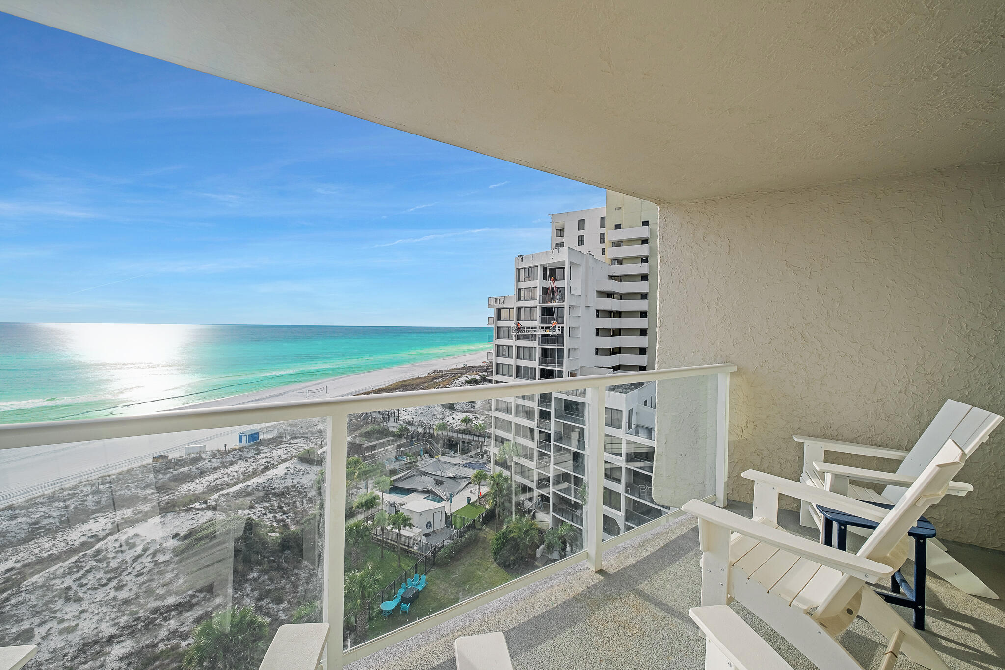 4291 Beachside 2, Unit 4291 Miramar Beach, FL 32550 - Photo 24 of 55 a view of terrace with wooden floor and outdoor seating