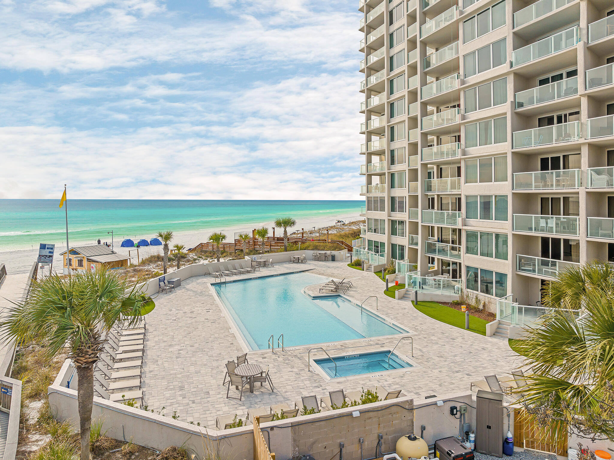 4291 Beachside 2, Unit 4291 Miramar Beach, FL 32550 - Photo 29 of 55 a view of a swimming pool with an outdoor seating