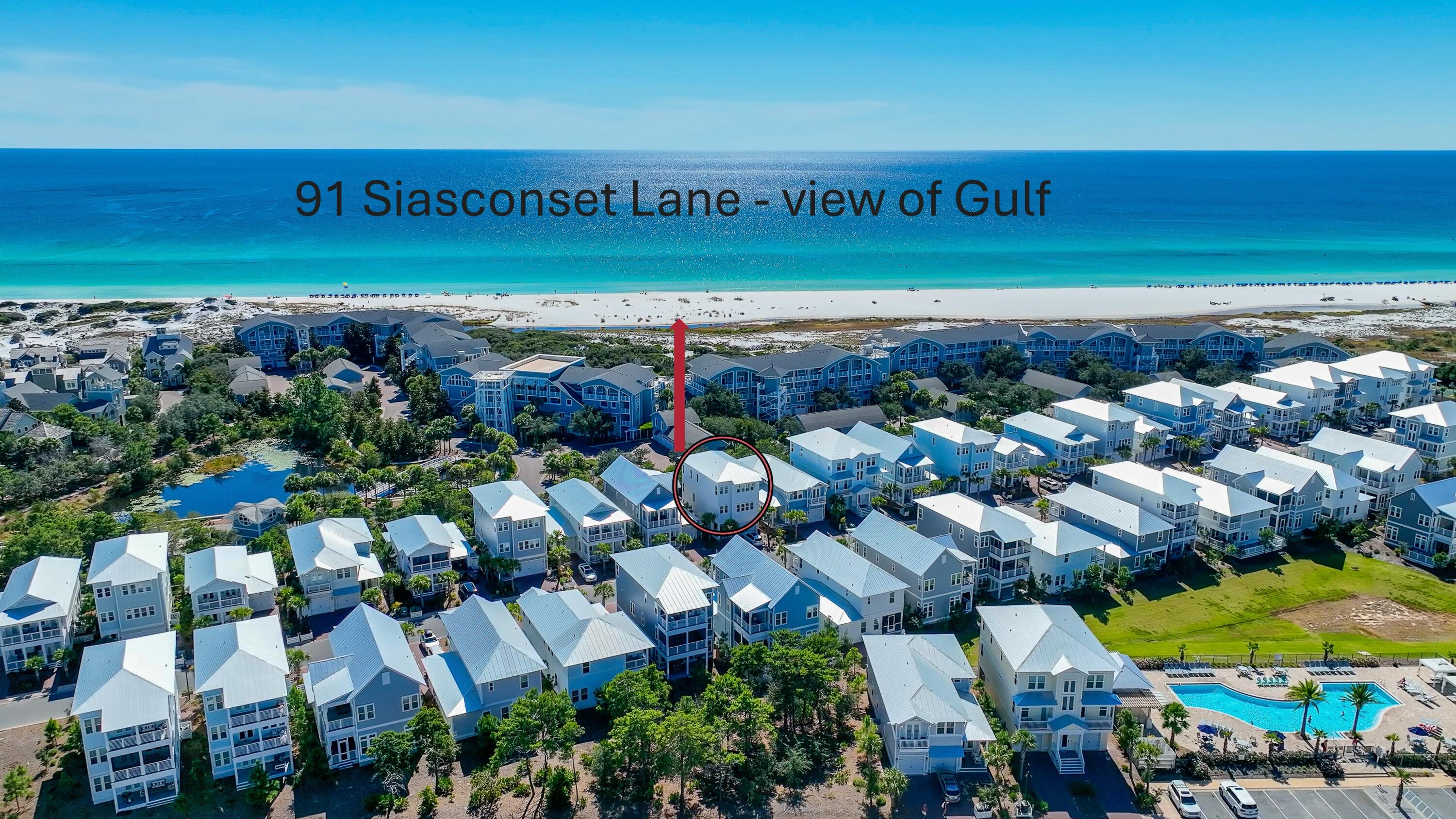 91 Siasconset Ln Inlet Beach Inlet Beach, FL 32461 - Photo 1 of 34 Aerial with Gulf View