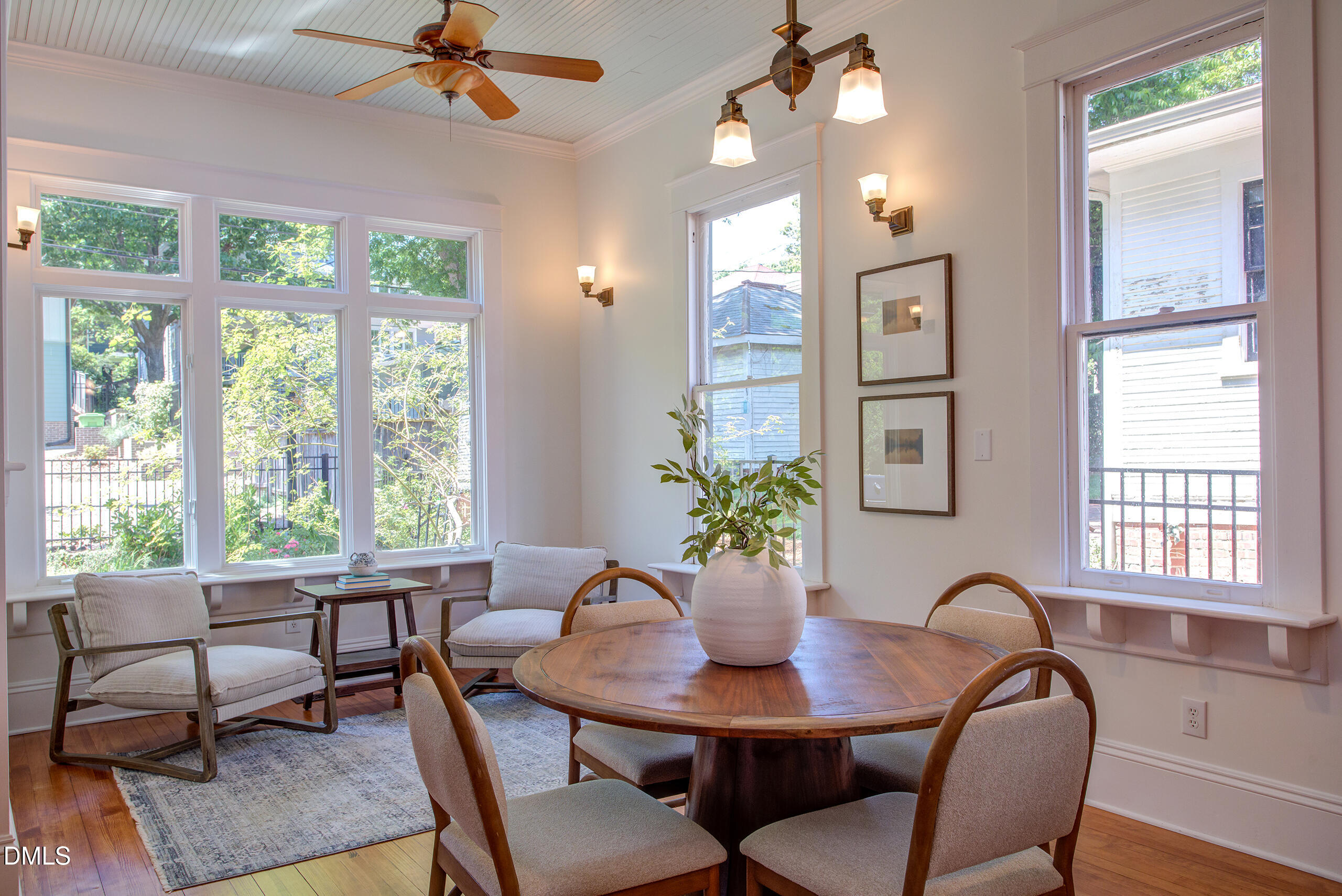 127 Forest Road Raleigh, NC 27605 - Photo 31 of 75 a view of a dining room with furniture window and outside view