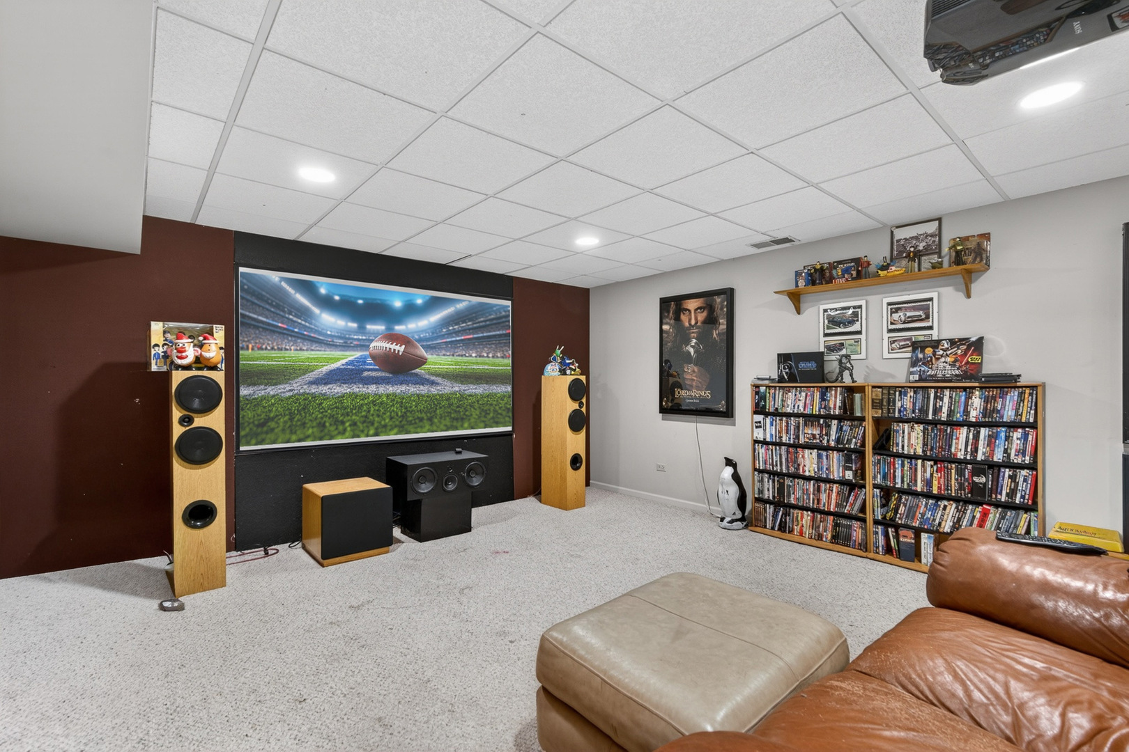 1160 Heavens Gate Lake In The Hills, IL 60156 - Photo 39 of 49 a projector room with furniture a projector and screen