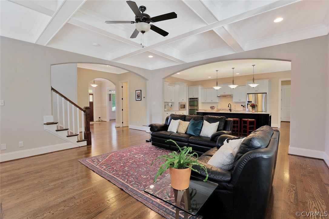 16106 Alsdell Road Midlothian, VA 23112 - Photo 20 of 46 a living room with furniture and wooden floor