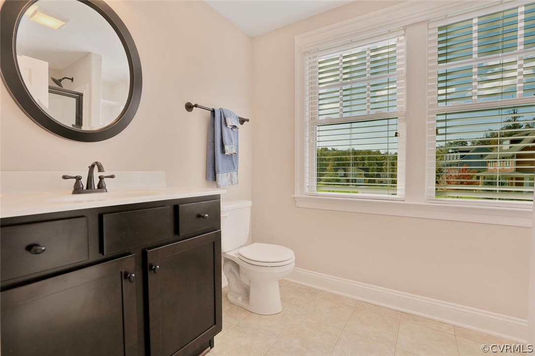 16106 Alsdell Road Midlothian, VA 23112 - Photo 35 of 46 a bathroom with a toilet a sink and a mirror