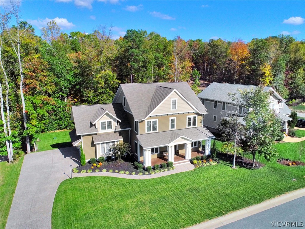 16106 Alsdell Road Midlothian, VA 23112 - Photo 42 of 46 a aerial view of a house with a big yard plants and large trees