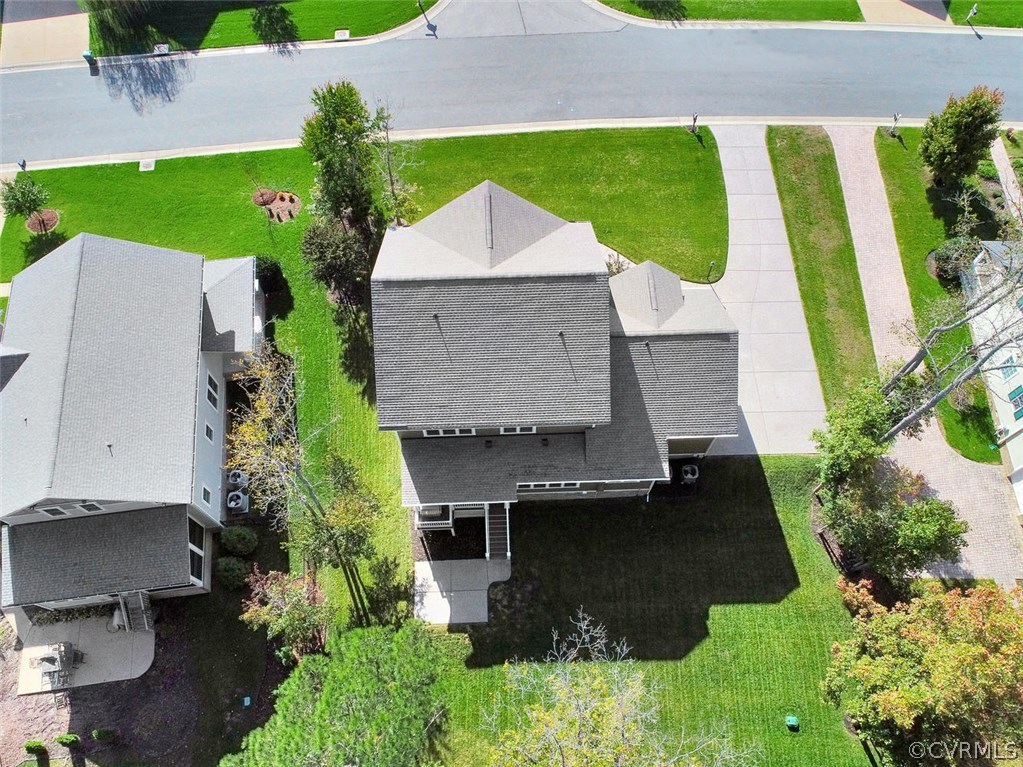 16106 Alsdell Road Midlothian, VA 23112 - Photo 45 of 46 an aerial view of a house with garden space and street view