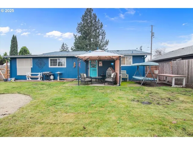 a view of a house with a swimming pool