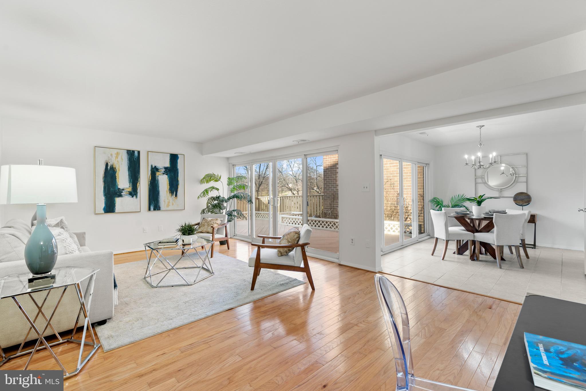 11458 Links Drive Reston, VA 20190 - Photo 2 of 39 Living Room +Dining Room Looking Over Golf Course