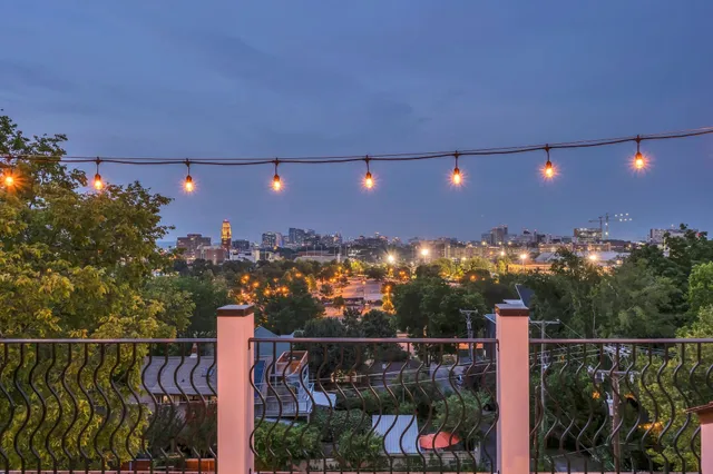an aerial view of multiple house