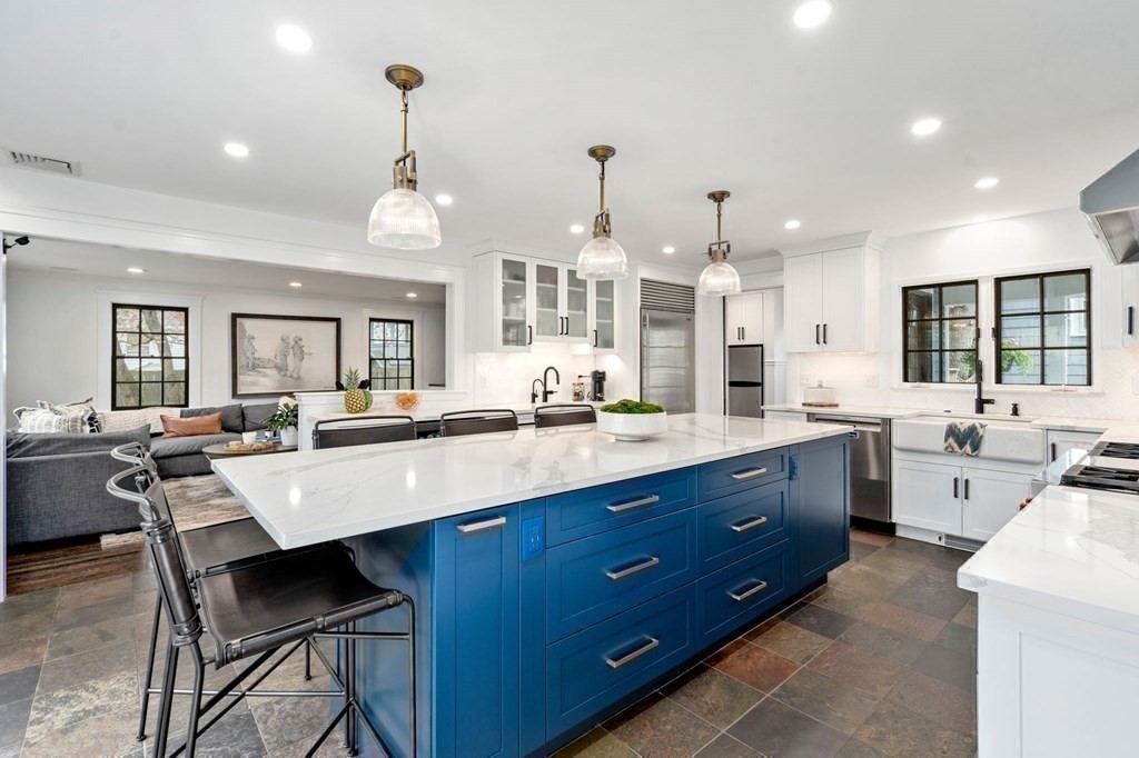 24 Tower Avenue Needham, MA 02494 - Photo 14 of 38 a large kitchen with lots of counter and sink