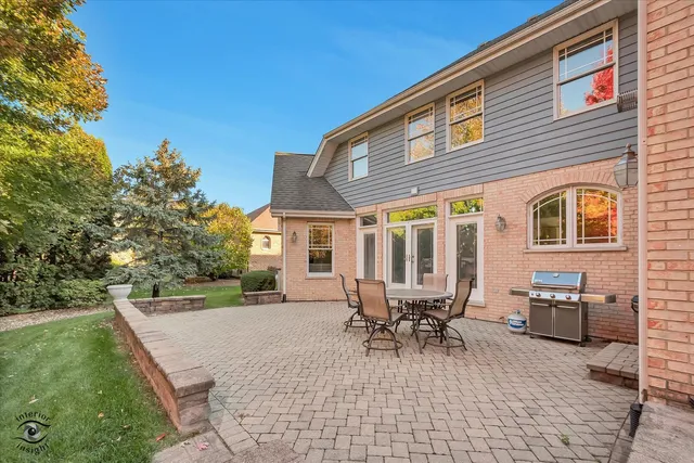 a view of a green yard