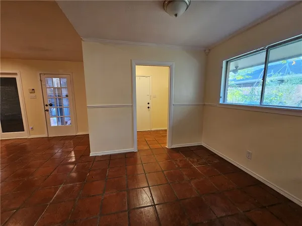 a view of a livingroom with a window