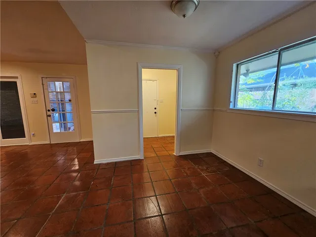 a view of a livingroom with a window