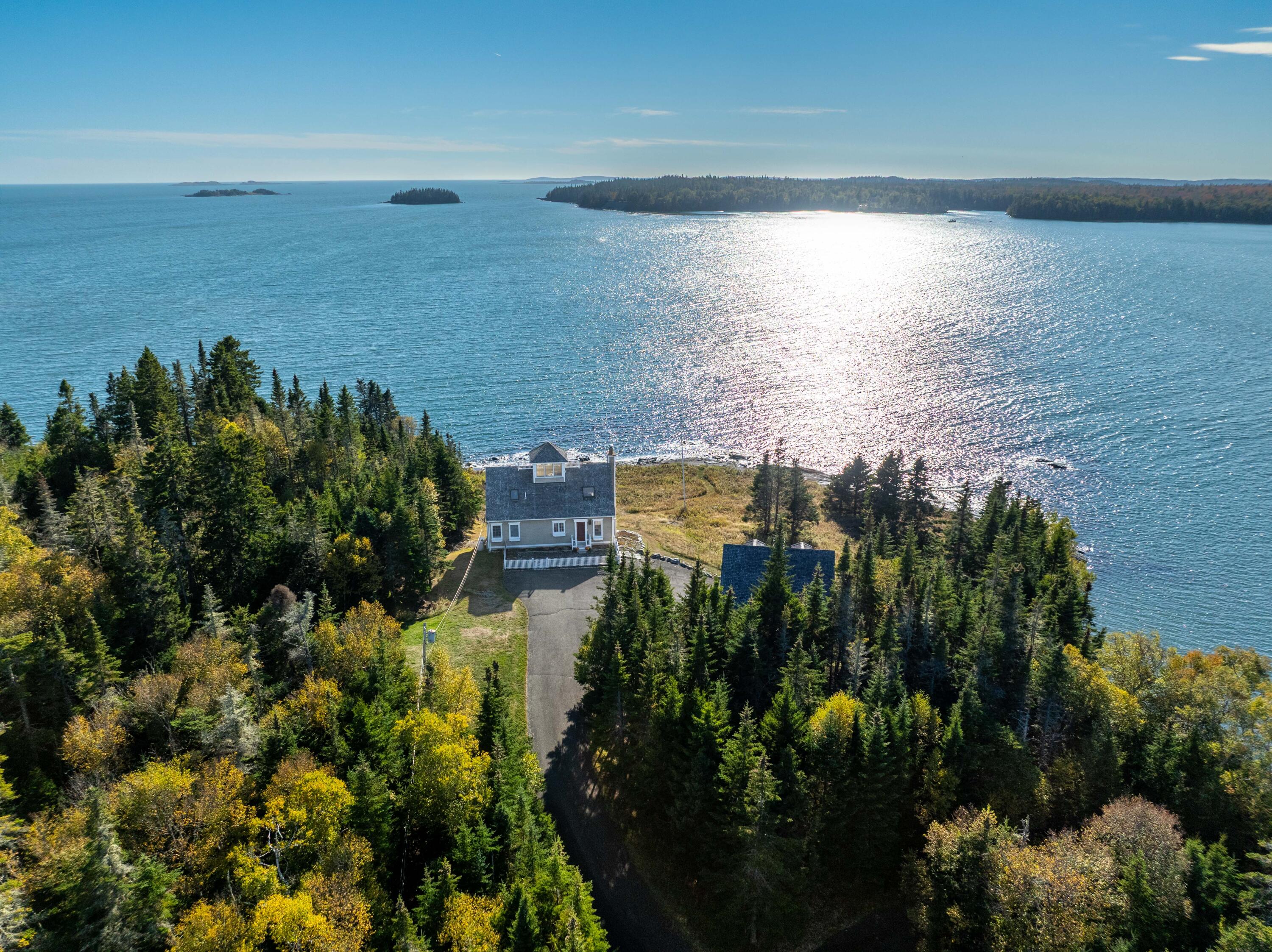 613 Yoho Head Road Machiasport, ME 04655 - Photo 84 of 97 Aerial of Home & Oceanview