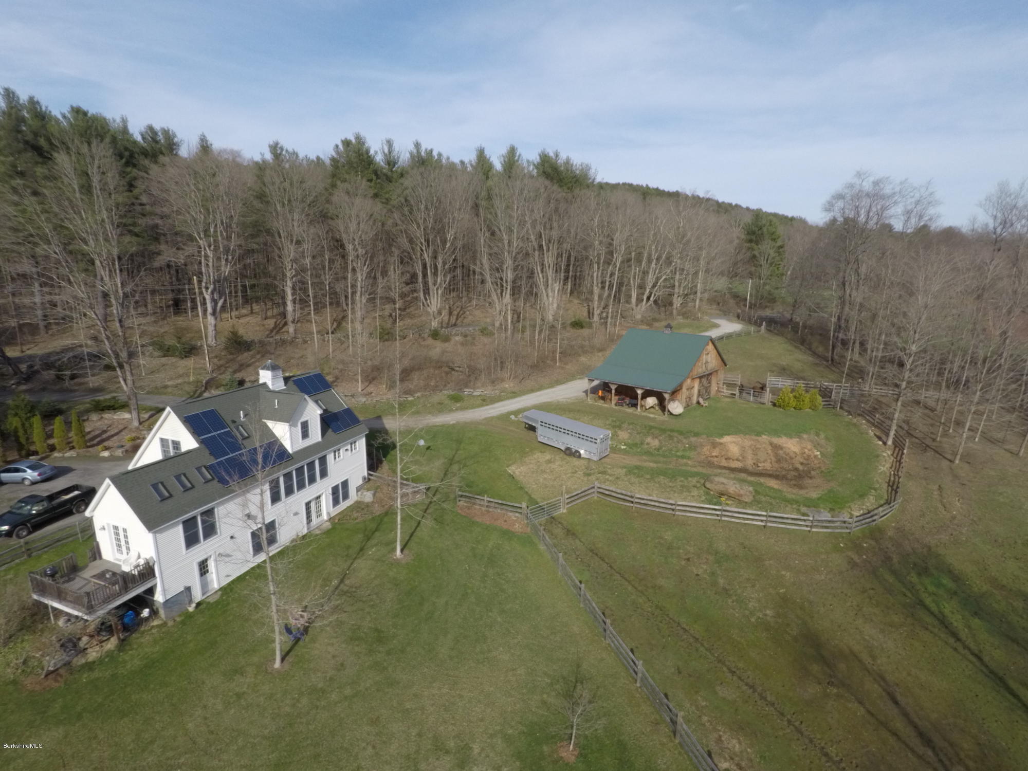 20 Main Road Tyringham, MA 01238 - Photo 2 of 50 a aerial view of a house with a yard
