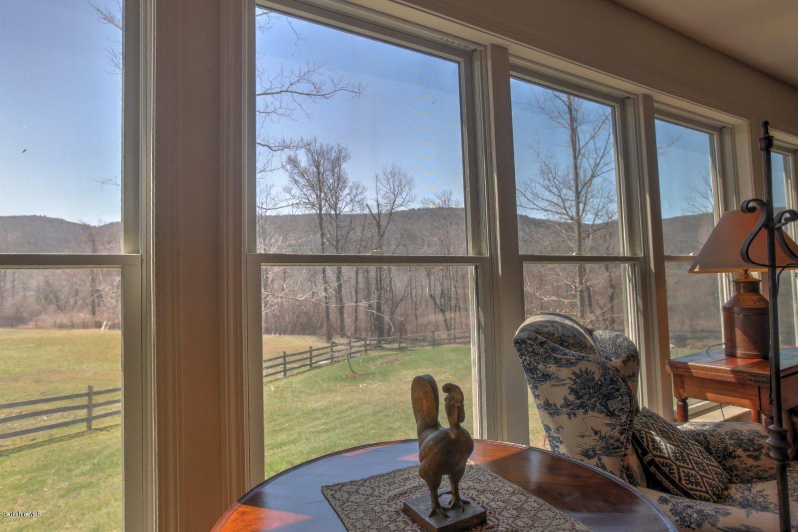 20 Main Road Tyringham, MA 01238 - Photo 20 of 50 a dining room with a glass top table and chairs