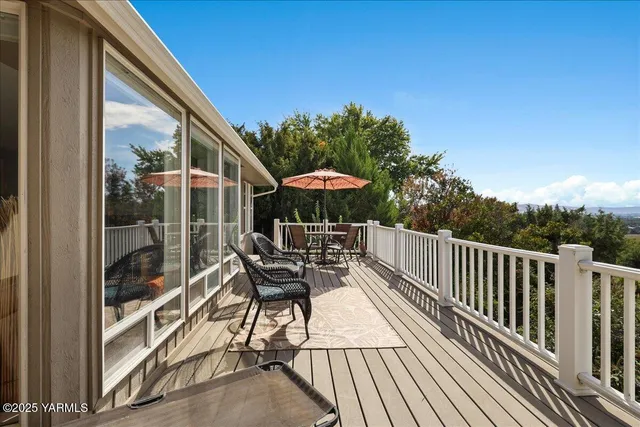 a view of a city from a balcony