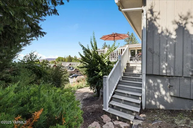 a view of outdoor space and deck