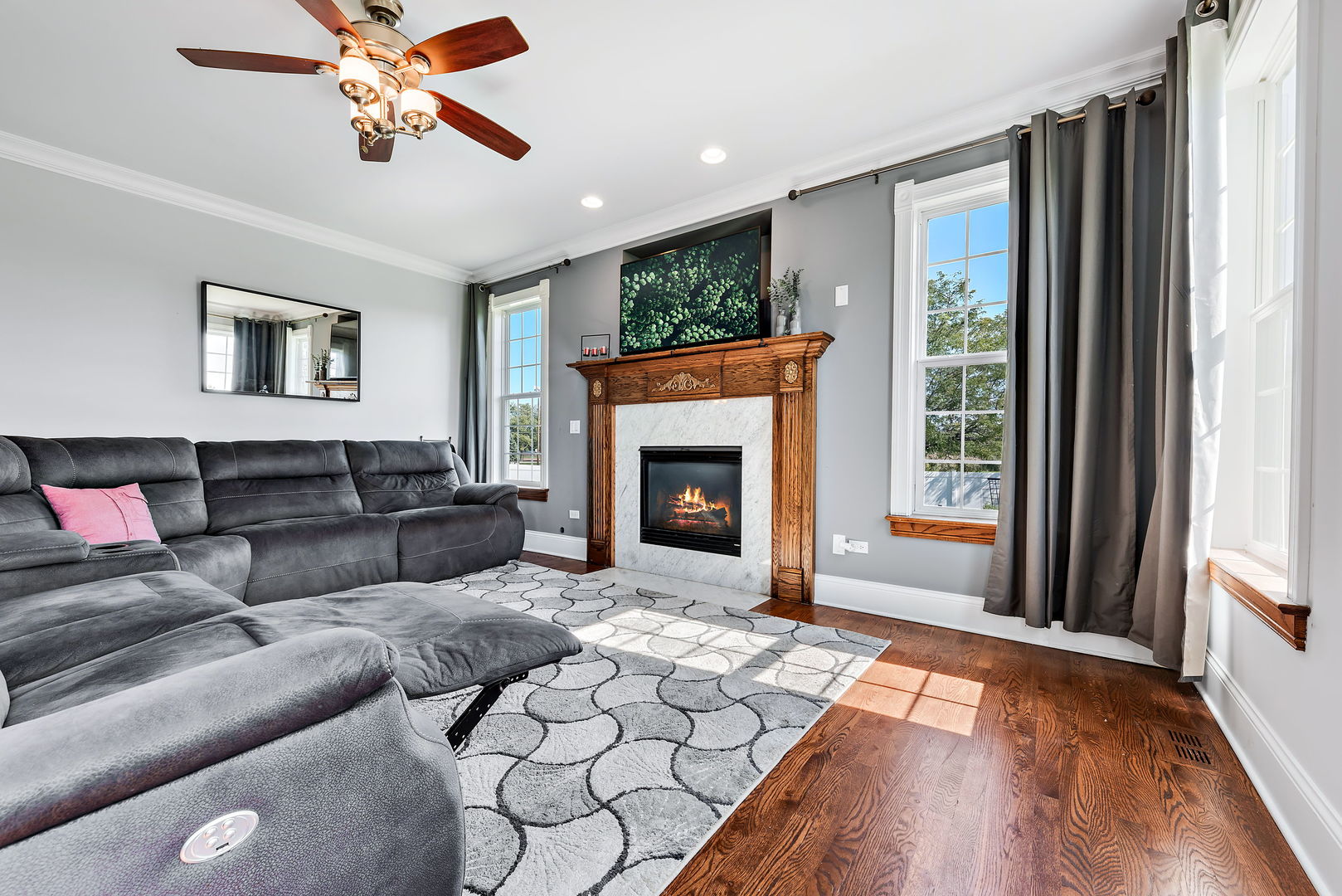 2002 Sandstone Trail Kankakee, IL 60901 - Photo 15 of 27 a living room with furniture and a fireplace